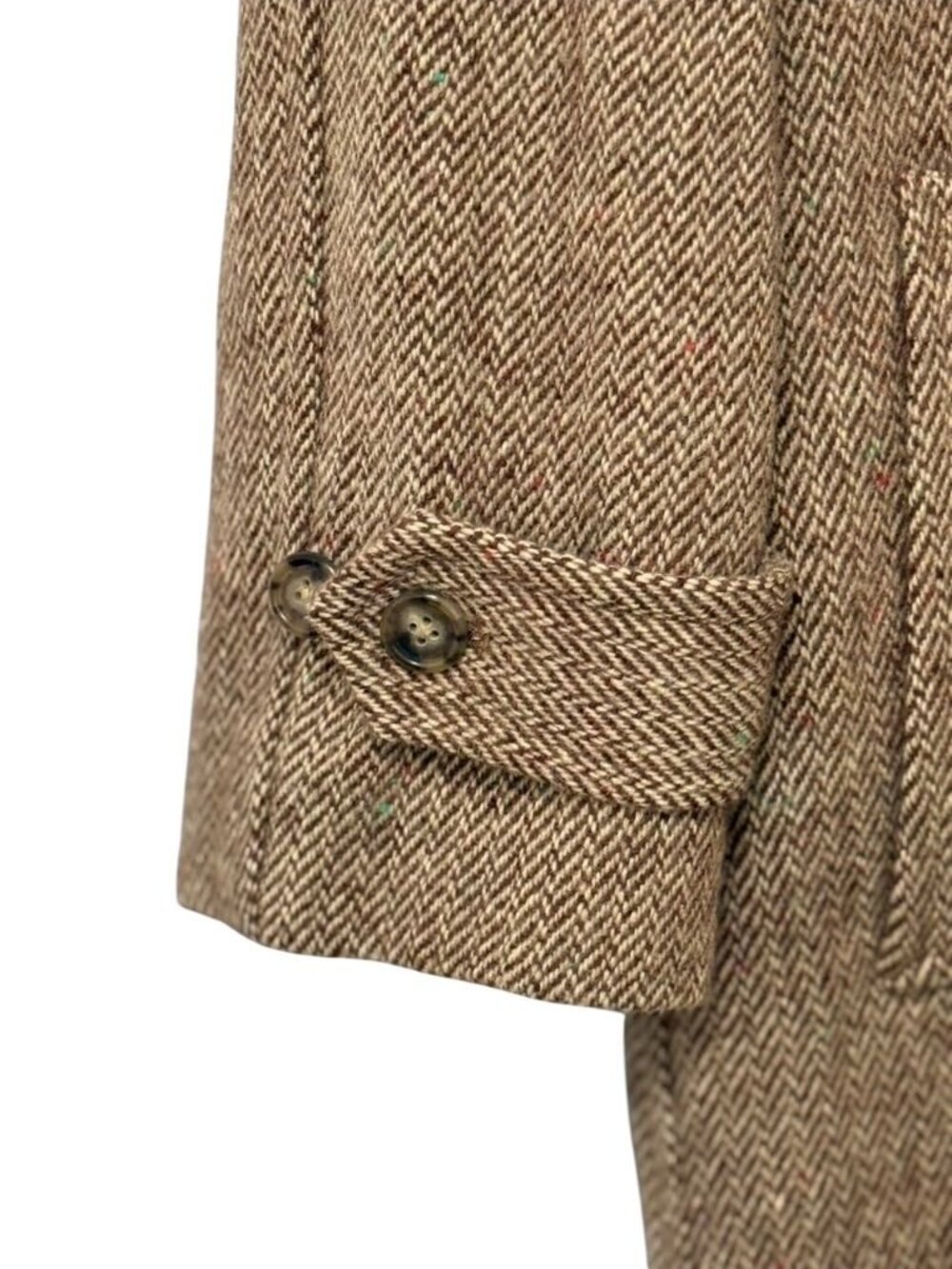 Polo Sport Ralph Lauren Sportswoman Vintage 90s Tweed Wool Herringbone Overcoat - Picture 6 of 16